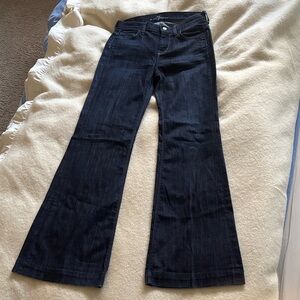 7 For All Mankind Dark Blue Flare Jeans